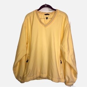 Nike Golf Mens Yellow Popover Windbreaker Style Top Size M Lined Zip Pockets